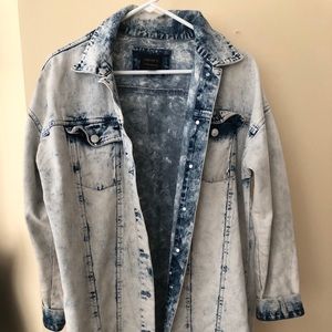Oversized Bleached Jean Jacket